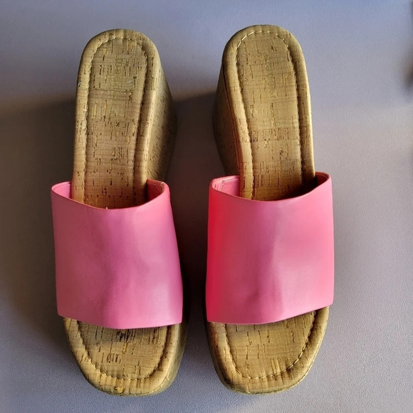 Madden Girl Zahara Cork Platform Sandals Women's 9.5 Y2K Spice Girls Bratz Dolls - Picture 2 of 8